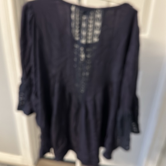 Nostalgia size L  flowing top. Navy. Boho - Picture 5 of 9